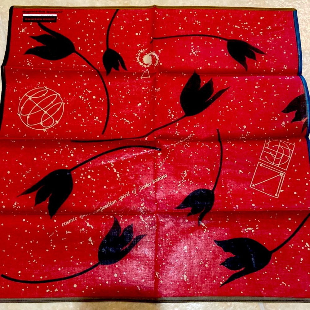 Vintage NWT Japanese  Junko Koshino Handkerchief, Pocket Square, Neckerchief